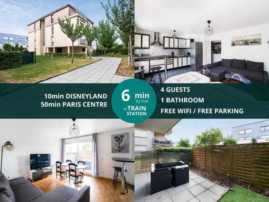 Les Paves De Prague - Appartement Pour 4 A 10 Minutes De Disneyland Paris Montévrain Esterno foto
